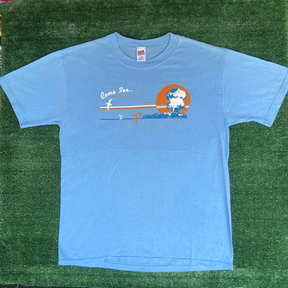 Vintage Y2K Iraq Bomb Shirt Tourist Souvenir Humor War Tee